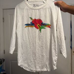 Tom Petty and the the heartbreakers classic logo raglan tee